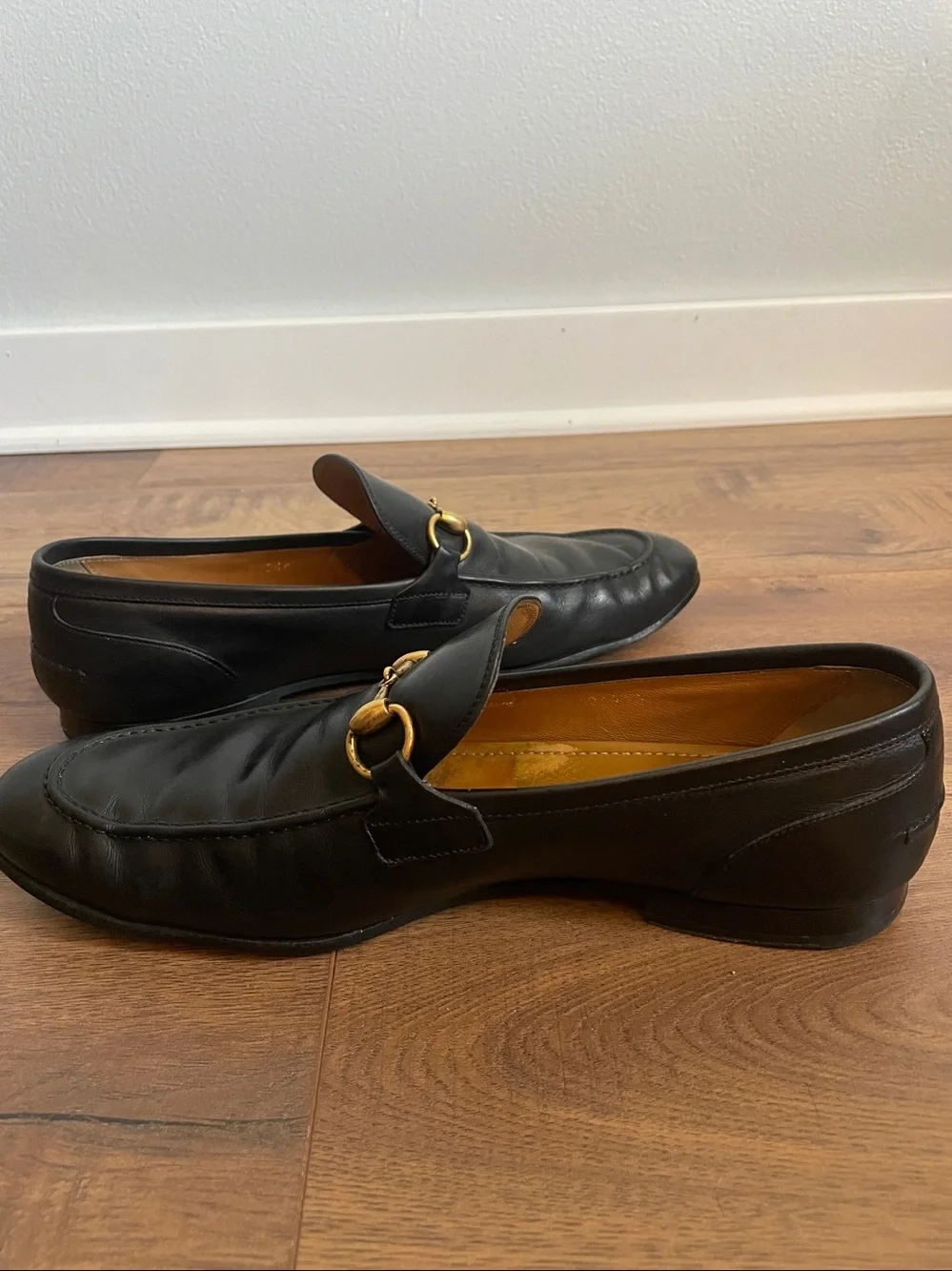 Gucci Men’s Jordaan Black Leather Loafers Size UK 8.5 US 9.5
